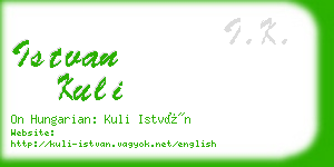 istvan kuli business card